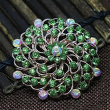 Multicolor Rose Gold Flower Dress Scarf Brooch Pin Jewelry
