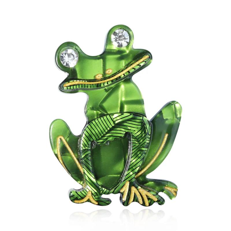 Rhinestone Arcylic Frog Brooches - Animal Party Casual Brooch Pins