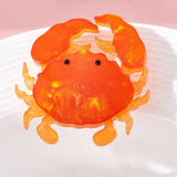 Orange Crab Brooch Acrylic Animal Lapel Pins Backpack Jewelry Women's Gift