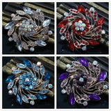 7 Colors Rhinestone Rose Gold Brooch Crystal Jewelry
