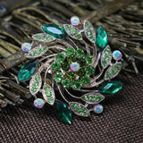 7 Colors Rhinestone Rose Gold Brooch Crystal Jewelry