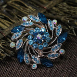 7 Colors Rhinestone Rose Gold Brooch Crystal Jewelry