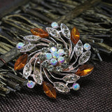 7 Colors Rhinestone Rose Gold Brooch Crystal Jewelry
