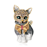 Three Cats Pin Enamel Brooches for Women Jewelry Anime Badges
