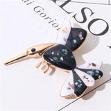 Ancient Style Enamel Glaze Snail Maple Leaf Birds Brooch Corsage