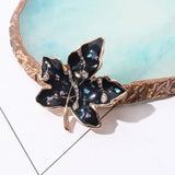 Ancient Style Enamel Glaze Snail Maple Leaf Birds Brooch Corsage