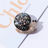 Ancient Style Enamel Glaze Snail Maple Leaf Birds Brooch Corsage