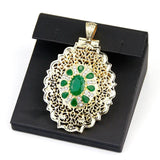 Neovisson Women Brooch Morocco Round Crystal Wedding Jewelry Brooch-Pendant