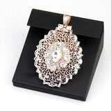 Neovisson Women Brooch Morocco Round Crystal Wedding Jewelry Brooch-Pendant