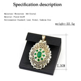 Neovisson Women Brooch Morocco Round Crystal Wedding Jewelry Brooch-Pendant