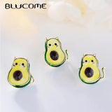 Avocado Cat Cartoon Brooch Little Collar Hijab Pin
