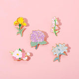 Lily Violet Enamel Pin for Mom's Birthday