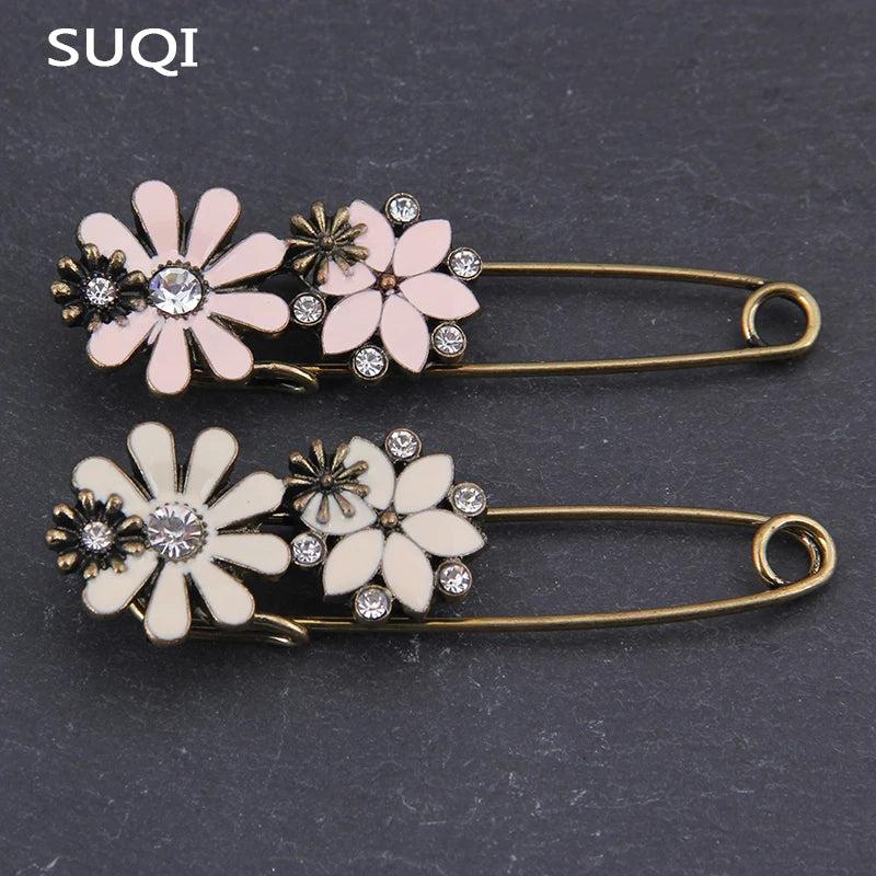 Vintage Sun Flower Enamel Pin & Brooches
