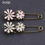 Vintage Sun Flower Enamel Pin & Brooches