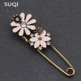 Vintage Sun Flower Enamel Pin & Brooches