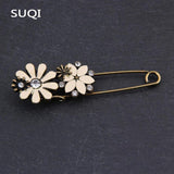 Vintage Sun Flower Enamel Pin & Brooches