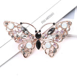Hollow Butterfly Rhinestone Brooches Enamel Pins Women Suit Scarf Buckle
