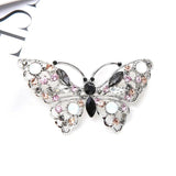 Hollow Butterfly Rhinestone Brooches Enamel Pins Women Suit Scarf Buckle