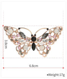 Hollow Butterfly Rhinestone Brooches Enamel Pins Women Suit Scarf Buckle