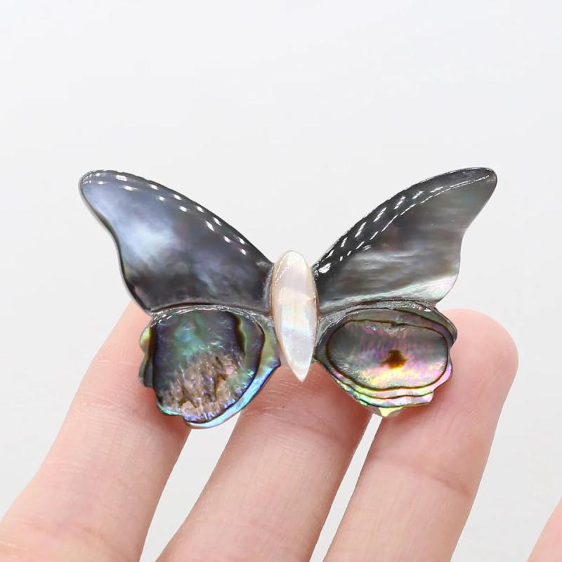 Natural Shell Butterfly Brooches Insect Abalone Pins Banquet Pin