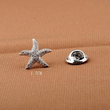 Mini Starfish Brooch Women Suit Jewelry Anti-Exposure Buckle Animal Collar Pins