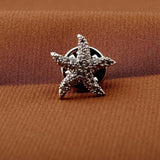 Mini Starfish Brooch Women Suit Jewelry Anti-Exposure Buckle Animal Collar Pins