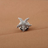 Mini Starfish Brooch Women Suit Jewelry Anti-Exposure Buckle Animal Collar Pins