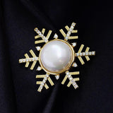 Snowflake Magnet Brooch Anti-lighting Buckle