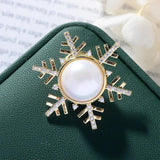 Snowflake Magnet Brooch Anti-lighting Buckle