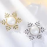 Snowflake Magnet Brooch Anti-lighting Buckle