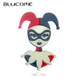 European American Women Brooch Clown Shape Acrylic Material Girl Jewelry