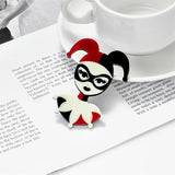 European American Women Brooch Clown Shape Acrylic Material Girl Jewelry