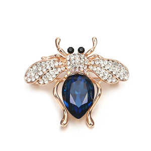 Enamel Bee Brooch for Women Red Yellow Green Stone Pin