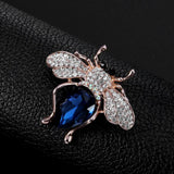 Enamel Bee Brooch for Women Red Yellow Green Stone Pin