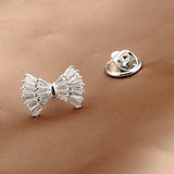 Zircon Bow Brooch Women's Collar Pins Neckline Accessories Jewelry