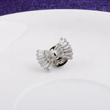 Zircon Bow Brooch Women's Collar Pins Neckline Accessories Jewelry