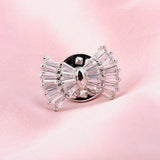 Zircon Bow Brooch Women's Collar Pins Neckline Accessories Jewelry
