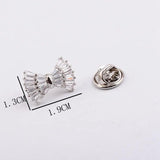 Zircon Bow Brooch Women's Collar Pins Neckline Accessories Jewelry