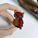 Acrylic Owl Animal Brooch Autumn Sweater Bag Pin