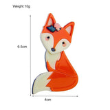 Fox Shape Women's Brooch Acrylic Material Lovely Animal Brooches