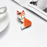 Fox Shape Women's Brooch Acrylic Material Lovely Animal Brooches