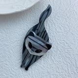 Vintage Acrylic Cat Brooches For Women Cartoon Animal Casual Party