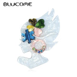 Vivid Lady Acrylic Brooches Resin Lady Resin Brooch Pins for Women