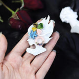 Vivid Lady Acrylic Brooches Resin Lady Resin Brooch Pins for Women