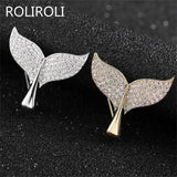 Rhinestone Fishtail Brooches for Women