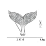 Rhinestone Fishtail Brooches for Women