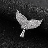 Rhinestone Fishtail Brooches for Women