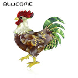 Colorful Rooster Cock Brooch Pin for Women Unisex