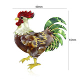 Colorful Rooster Cock Brooch Pin for Women Unisex