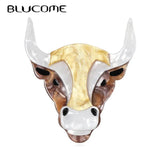 Acrylic Animal Cattle Brooches - Cute Sitting Pet Pin